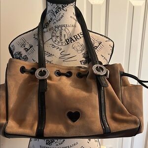 Brighton  Tan and Black Women's Handbag